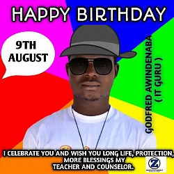 Founder's birthday flyer by a student