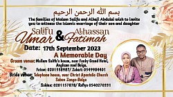 A wedding invitation card for a client