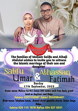 Poster for the wedding