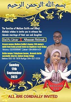 A social media flyer for the same wedding